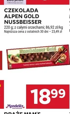 Czekolada Alpen Gold Nussbeisser z całymi orzechami promocja w Stokrotka