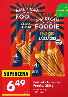 Parówki American Foodie Smoked Flavour promocja w Biedronka