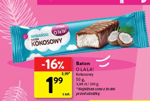 Baton kokosowy O la la! promocja w Intermarche