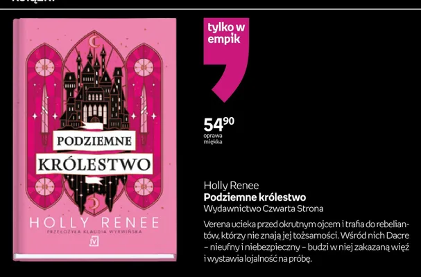 Książka Podziemne królestwo Holly Renee oprawa miękka promocja w Empik