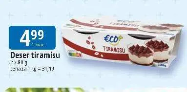 Deser tiramisu Eco+ 2-pak promocja w Leclerc