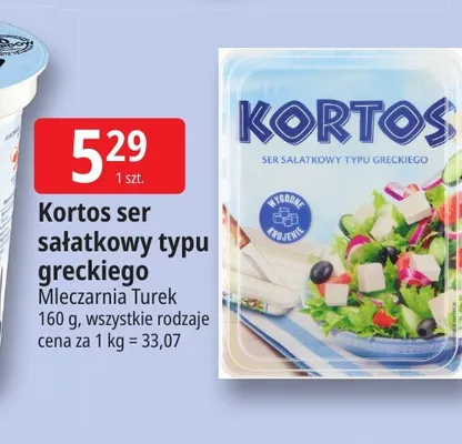 Ser sałatkowy typu greckiego Kortos promocja w Leclerc