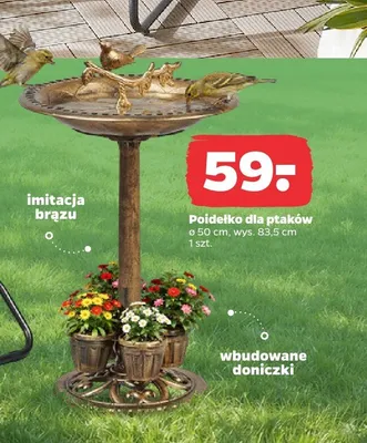 Poidełko dla ptaków imitacja brązu ø50cm wys. 83,5cm promocja w Netto