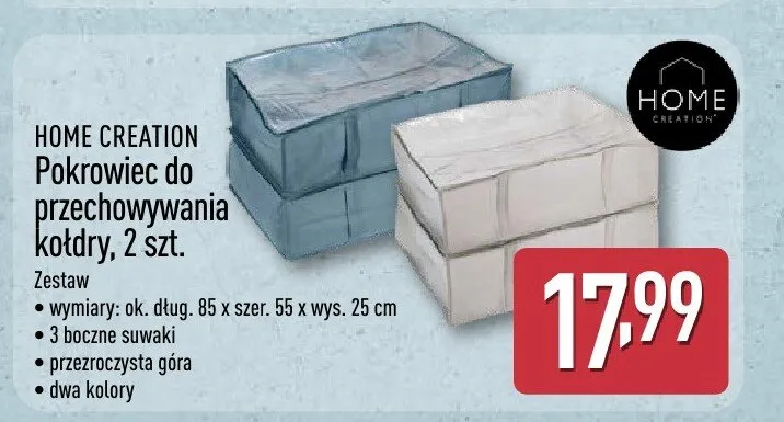 Pokrowiec do przechowywania kołdry, 2 szt. HOME CREATION promocja w Aldi