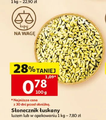 Słonecznik łuskany promocja w Auchan