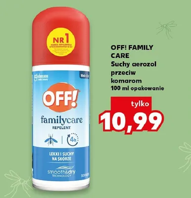 Suchy aerozol przeciw komarom OFF! Family Care promocja w Kaufland