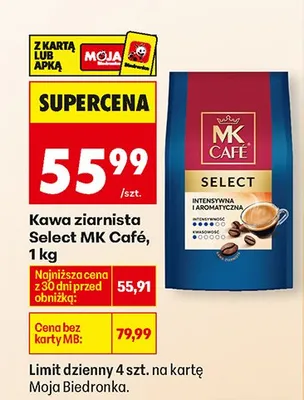 Kawa ziarnista Select promocja w Biedronka
