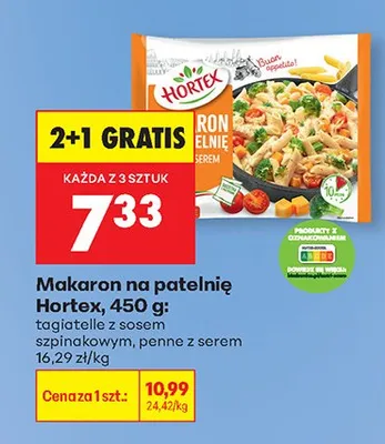 Makaron na patelnię penne z serem 2+1 GRATIS promocja w Biedronka