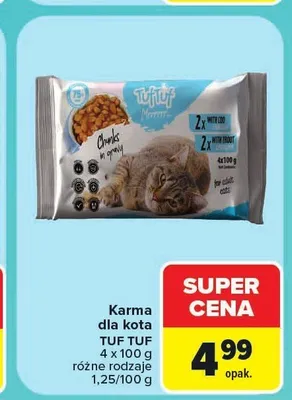 Karma dla kota Tuf Tuf 4-pak promocja w Carrefour
