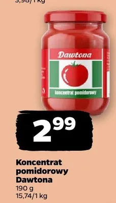 Koncentrat pomidorowy Dawtona promocja w Netto