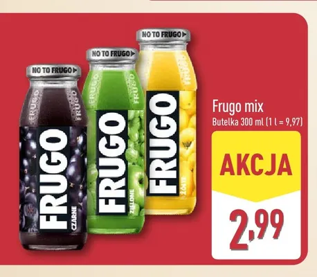 Napój Frugo zielone promocja w Aldi