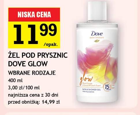 Żel pod prysznic Dove Glow promocja w Gram Market