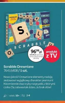 Gra Scrabble Drewniane promocja w Empik