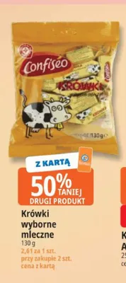 Krówki wyborne mleczne Confiseo promocja w Leclerc