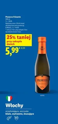 Wino musujące Prosecco Frizzante Allini promocja w Lidl
