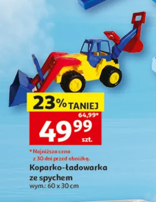 Koparko-ładowarka ze spychem wym.: 60x30cm promocja w Auchan