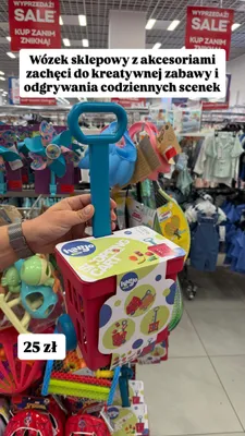 Wózek sklepowy z akcesoriami Hapjo promocja w Pepco
