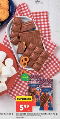 Czekolada mleczna American Foodie z precelkami promocja w Biedronka