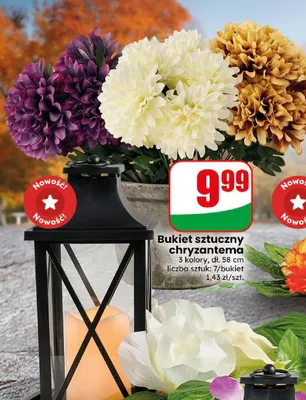 Bukiet sztuczny chryzantema promocja w Dino