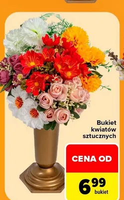 Bukiet kwiatów sztucznych promocja w Carrefour