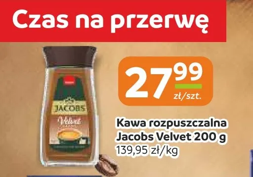 Kawa rozpuszczalna Jacobs Velvet promocja w Społem Częstochowa
