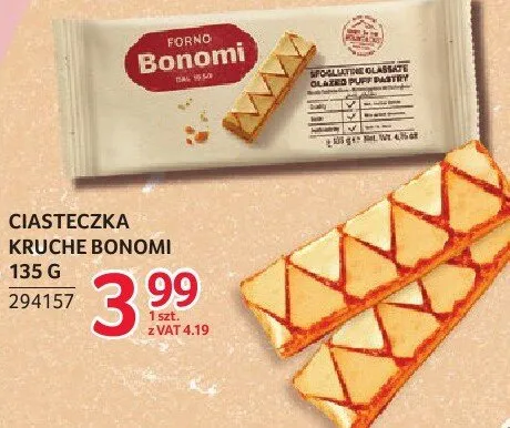 Ciasteczka kruche Bonomi 135 g promocja w Selgros