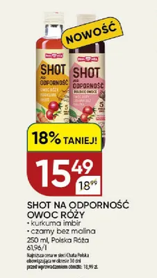 Shot na odporność owoc róży kurkuma imbir Polska Róża promocja w Chata Polska