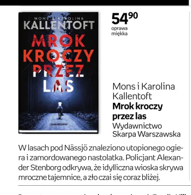 Książka Mrok kroczy przez las Mons i Karolina Kallentoft promocja w Empik