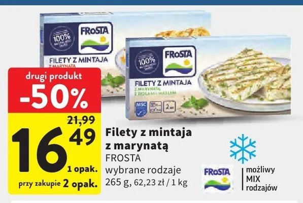 Filety z mintaja z marynatą wybrane rodzaje promocja w Intermarche