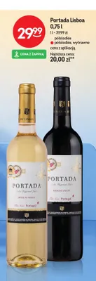 Wino Portada Lisboa półsłodkie promocja w Żabka