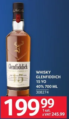 Whisky Glenfiddich 15 YO 40% 700 ML promocja w Selgros