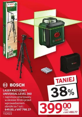 Laser krzyżowy BOSCH UNIVERSAL LEVEL 360 promocja w Selgros