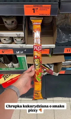 Chrupka kukurydziana Boramax One Snack o smaku pizzy promocja w Biedronka