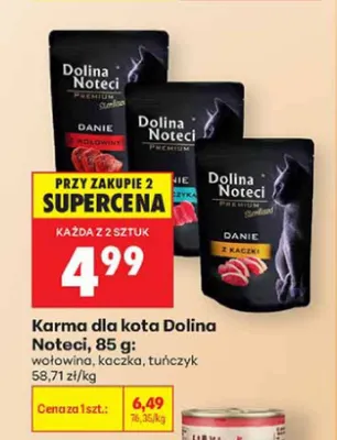 Karma dla kota Dolina Noteci wołowina promocja w Biedronka