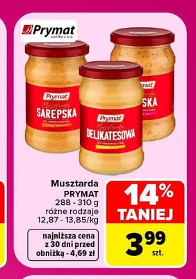 Musztarda Prymat sarepska promocja w Carrefour Market