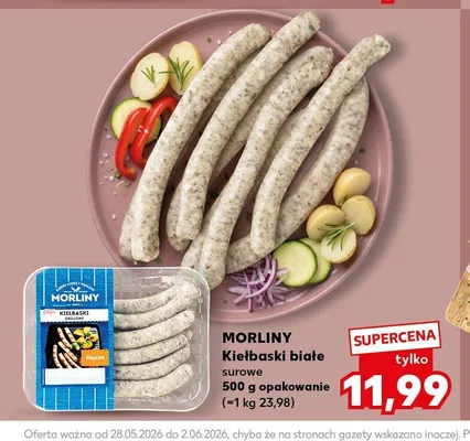 Kiełbaski białe surowe Morliny promocja w Kaufland