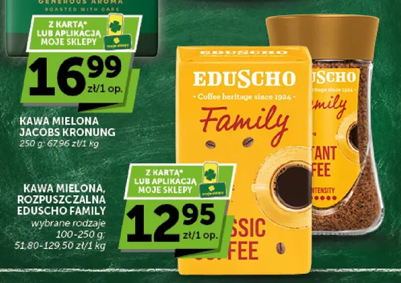 Kawa mielona Eduscho Family promocja w Euro Sklep