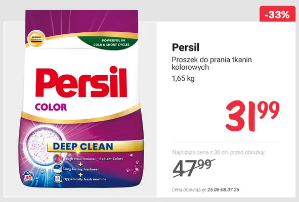 Proszek do prania tkanin kolorowych Persil Color promocja w Rossmann