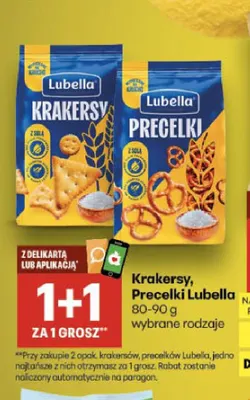 Krakersy Lubella z solą promocja w Delikatesy Centrum