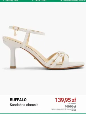 Sandał na obcasie Buffalo promocja w Deichmann