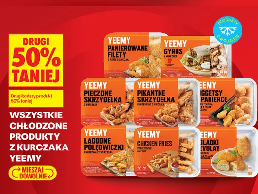 Nuggetsy w panierce w stylu tempura z piersi z kurczaka Yeemy promocja w Biedronka