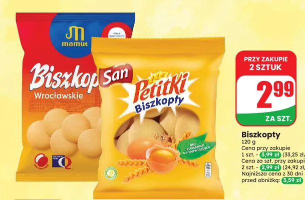 Biszkopty San Petitki promocja w Dino