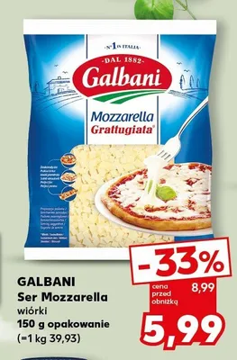 Ser Mozzarella wiórki promocja w Kaufland