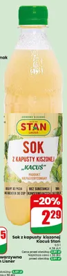 Sok z kapusty kiszonej Kacuś Stan promocja w Dino