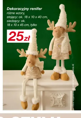 Dekoracyjny renifer siedzący promocja w KiK