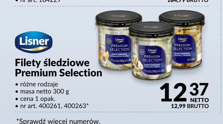 Filety śledziowe Premium Selection Lisner promocja w Makro