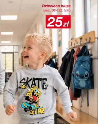 Bluza dziecięca SpongeBob rozm. 98-122 promocja w KiK
