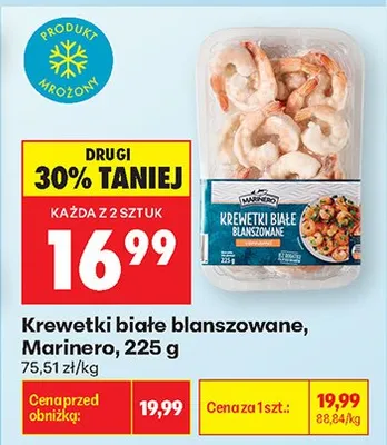 Krewetki białe gotowane Marinero promocja w Biedronka