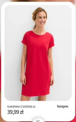 Sukienka z dżerseju bonprix promocja w bonprix