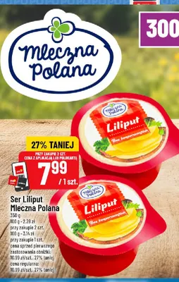 Ser Liliput Mleczna Polana promocja w POLOmarket